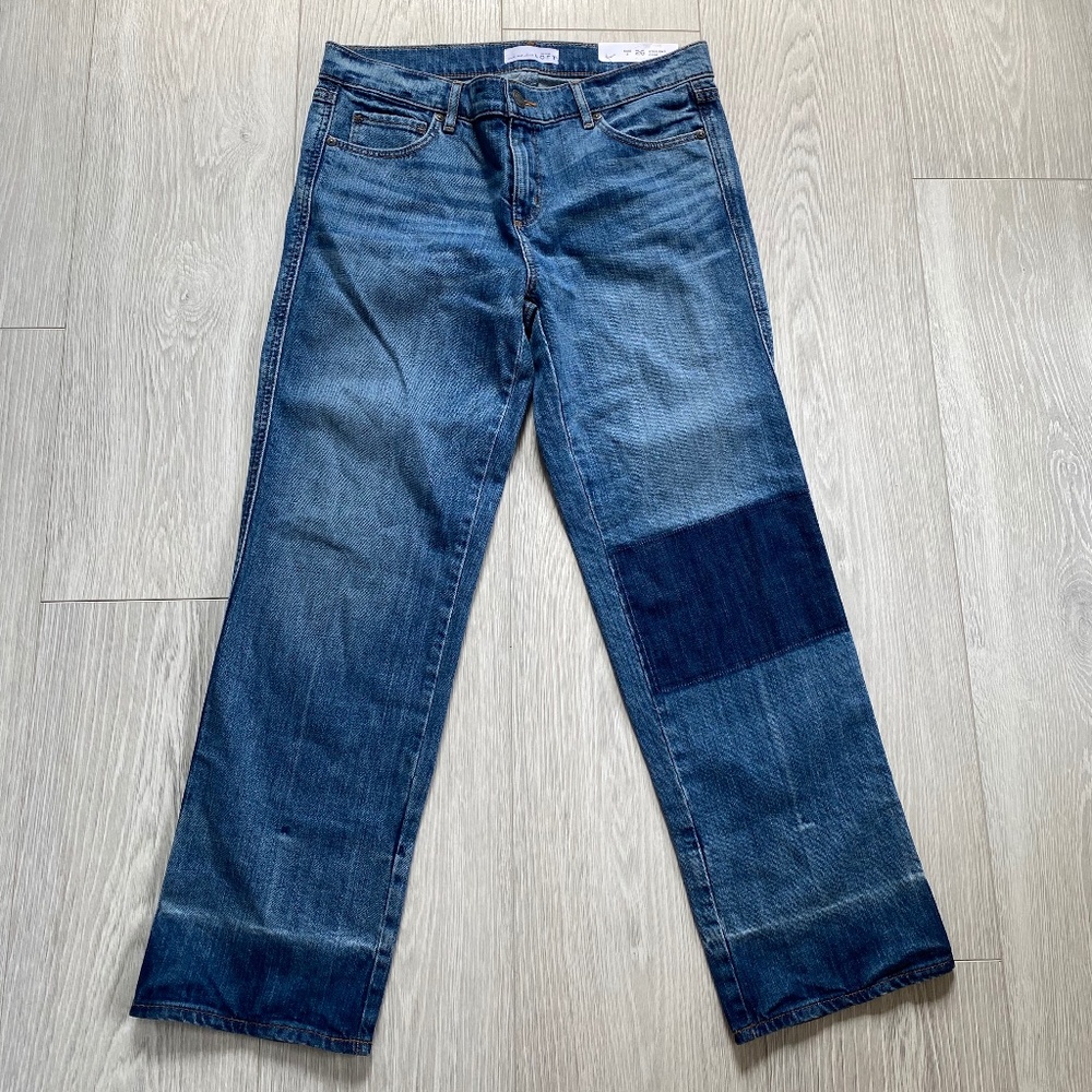 LOFT Dark Wash Cropped Ankle Jeans